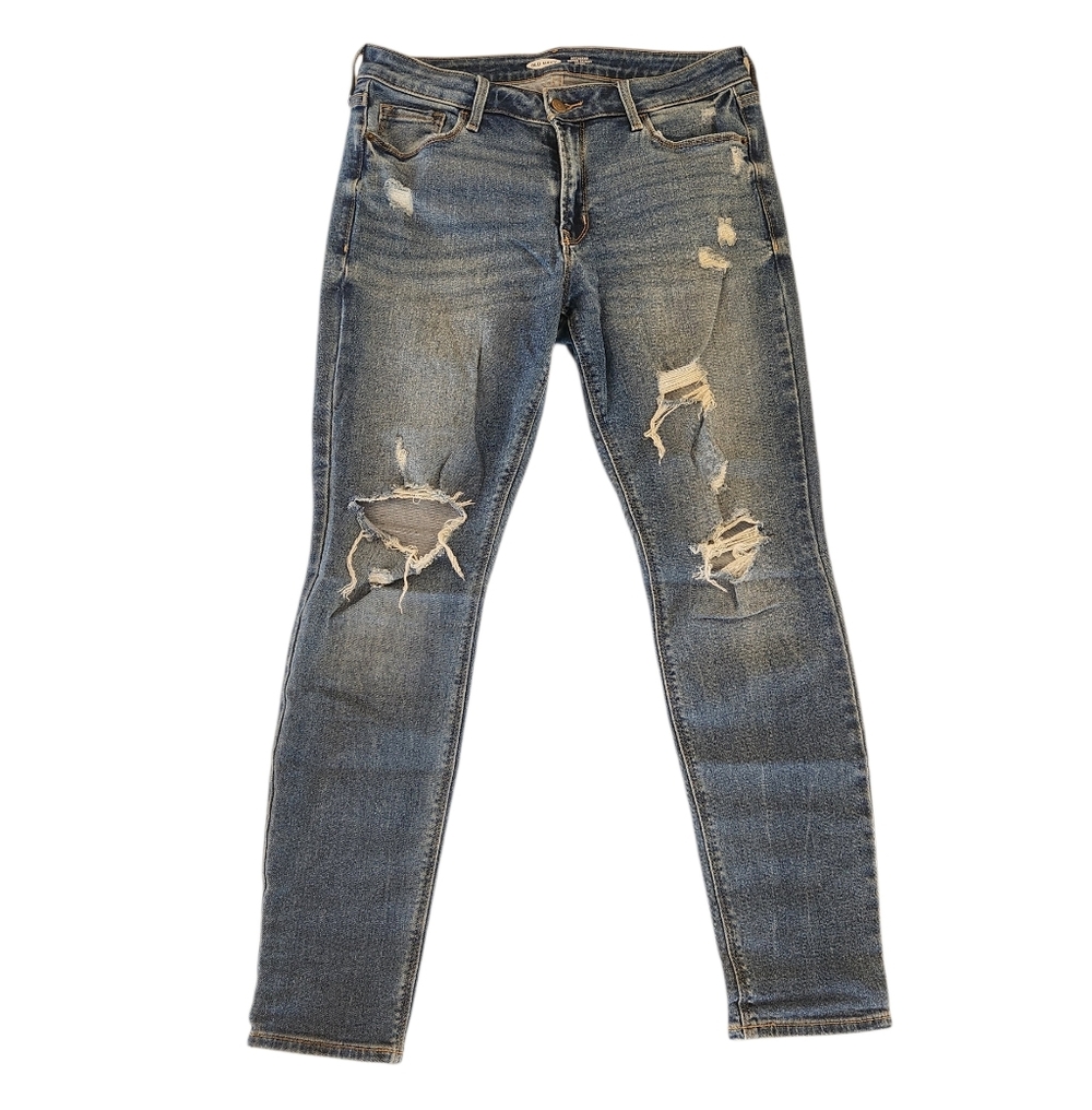 Old Navy Rockstar Super Skinny Distressed | Mid Rise Jeans - Women's Size 8